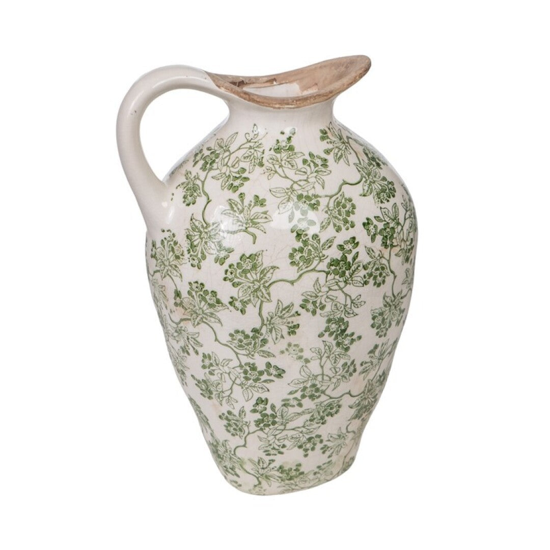 JARRO PORCELANA BEIGE/VERDE