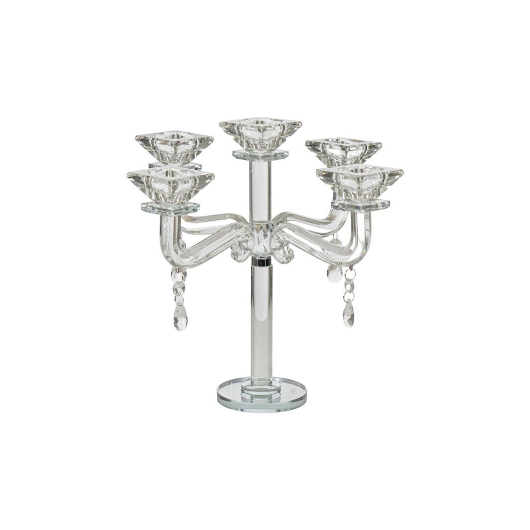 CANDELABRO VIDRIO 5 BRAZOS