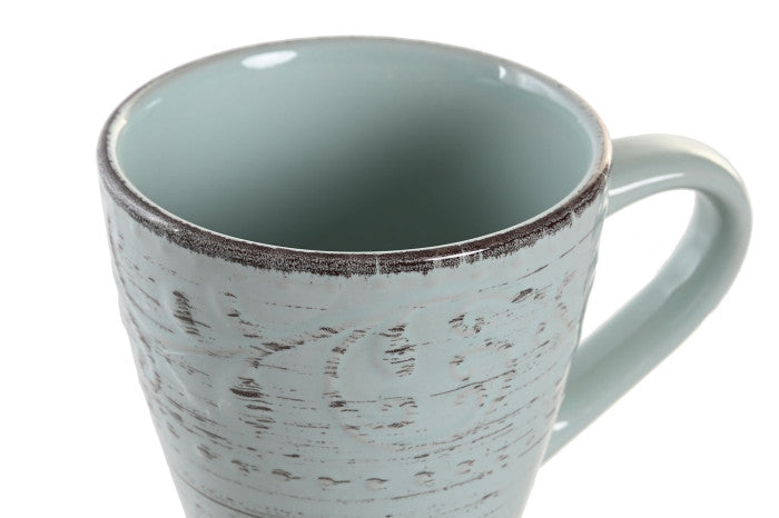 MUG GRES 13X13X10,5 400 ML, AZUL