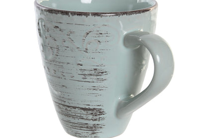 MUG GRES 13X13X10,5 400 ML, AZUL