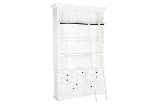 ESTANTERIA MDF ESCALERA BLANCO