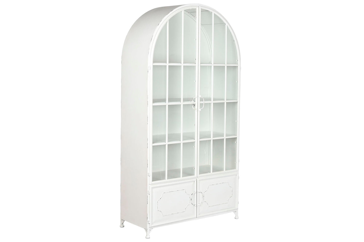 VITRINA METAL CRISTAL BLANCO