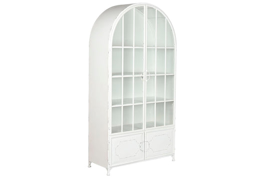 VITRINA METAL CRISTAL BLANCO