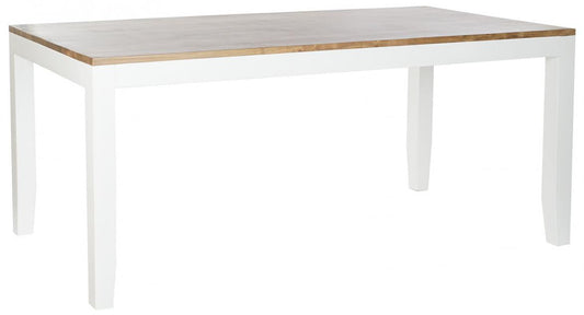 MESA DE COMEDOR MANGO MADERA Y BLANCO